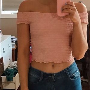 Off the shoulder crop top